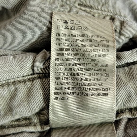 American Eagle Pants Womens 6 Green High Waist Wide Leg Paper Bag Crop - Picture 12 of 12